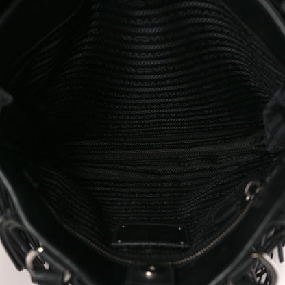 Prada Nappa Fringe Tote Black 5 of 10
