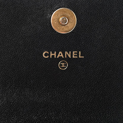 Chanel Lambskin Quilted Chanel 19 Phone Holder With Chain Black 6 of 13