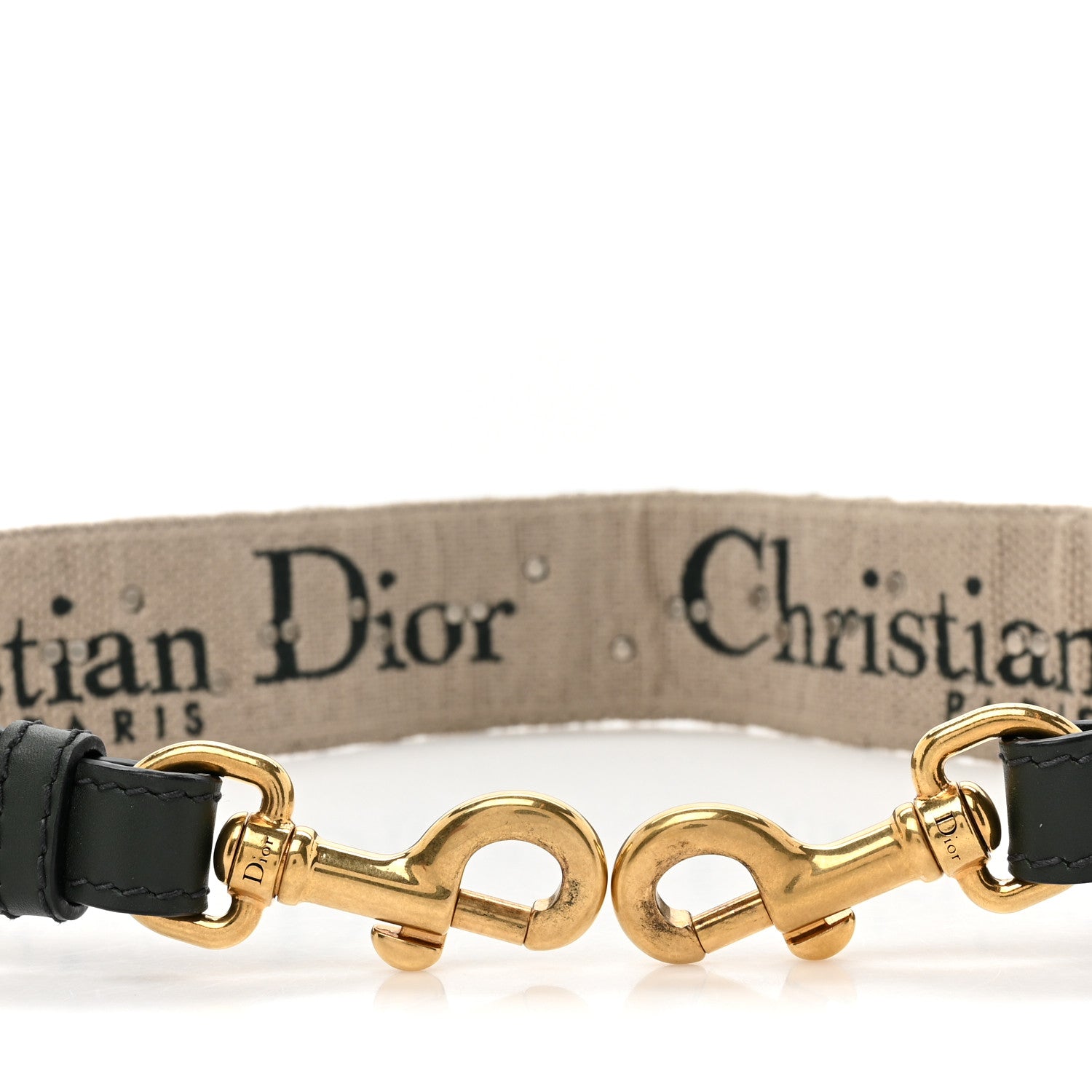 Christian Dior Oblique Studded Shoulder Strap Green Multicolor 3 of 4