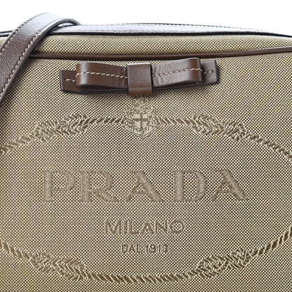 Prada Jacquard Logo Camera Bag Corda Bruciato 9 of 11