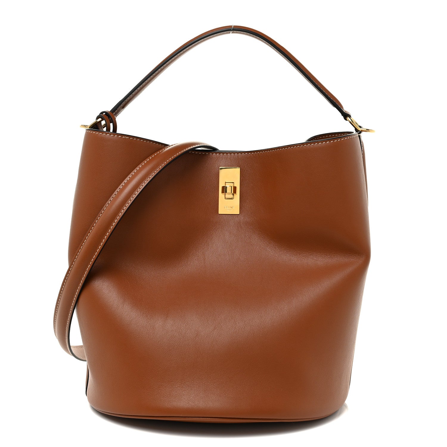 Celine Smooth Calfskin Bucket 16 Bag Tan 3 of 17