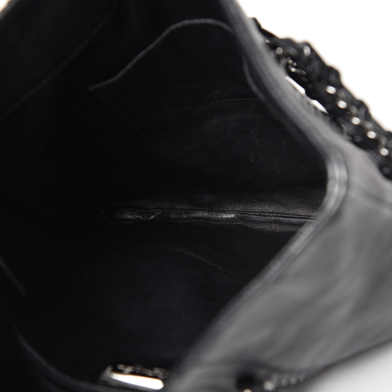 Chanel Deerskin Luxe Ligne North South Tote Black 9 of 15