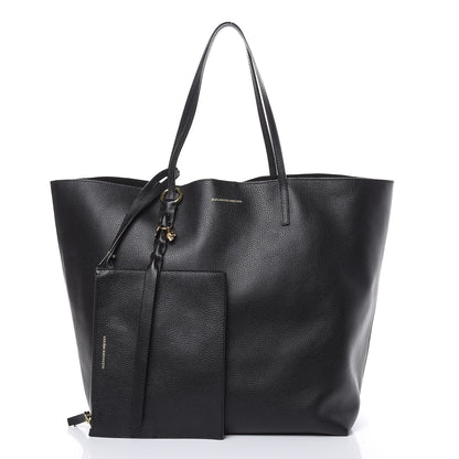 Alexander McQueen Grained Calfskin Skull Open Shopper Tote Black 3 of 9