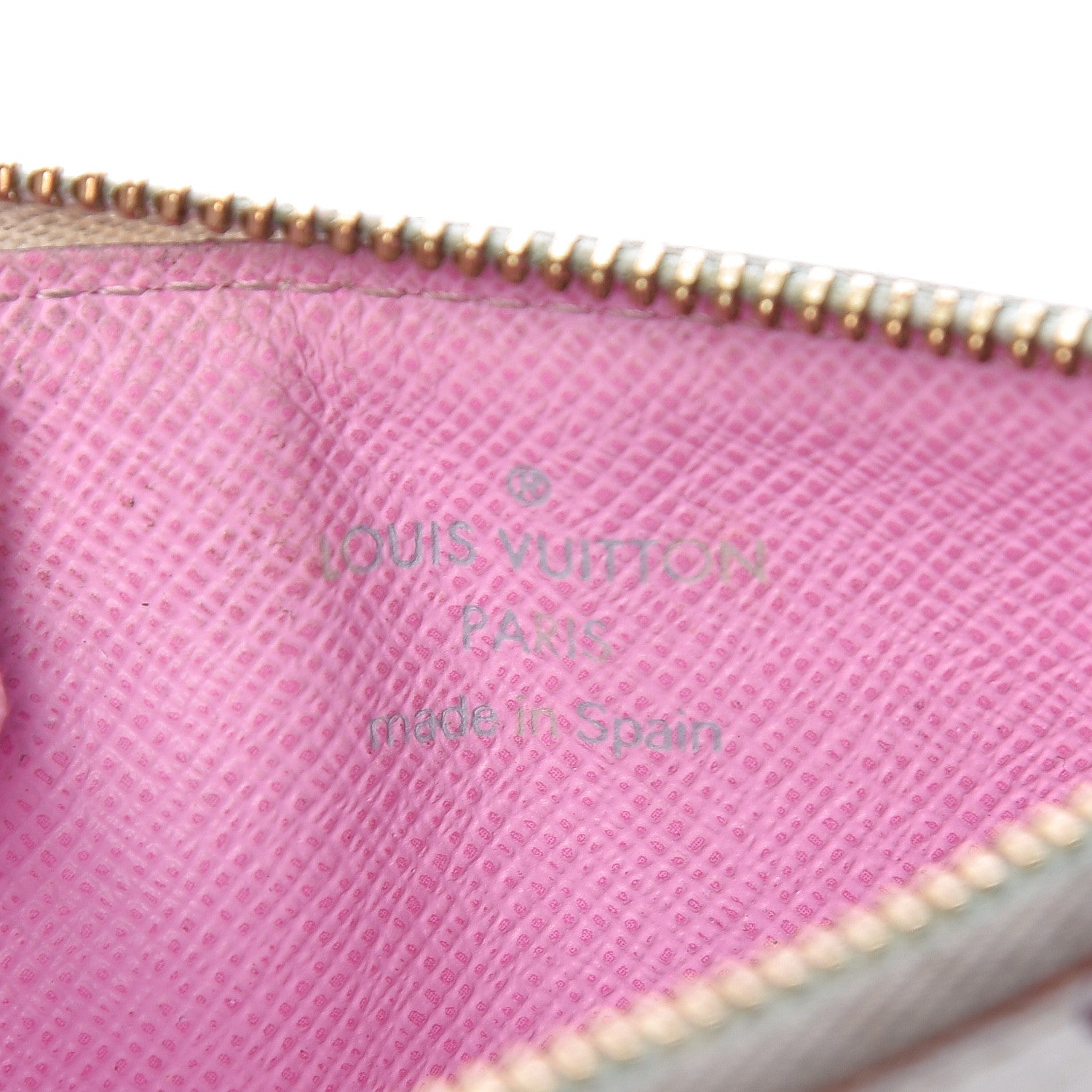 Louis Vuitton Monogram Multicolor Key Pouch White Litchi 6 of 16