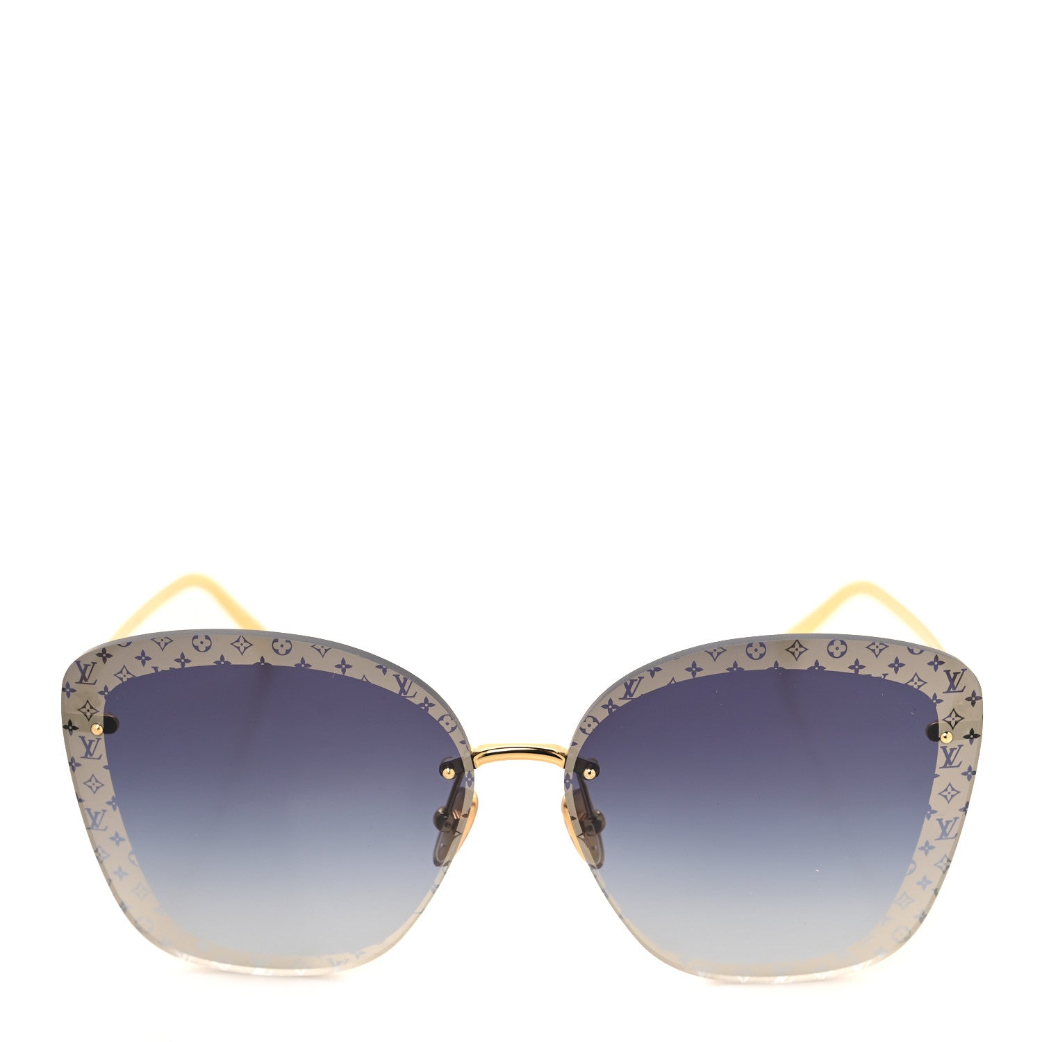 Louis Vuitton Metal LV Halo Cat Eye Sunglasses Z1930U Blue 2 of 8