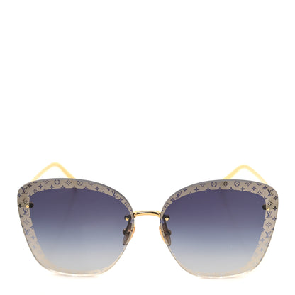 Louis Vuitton Metal LV Halo Cat Eye Sunglasses Z1930U Blue 2 of 8