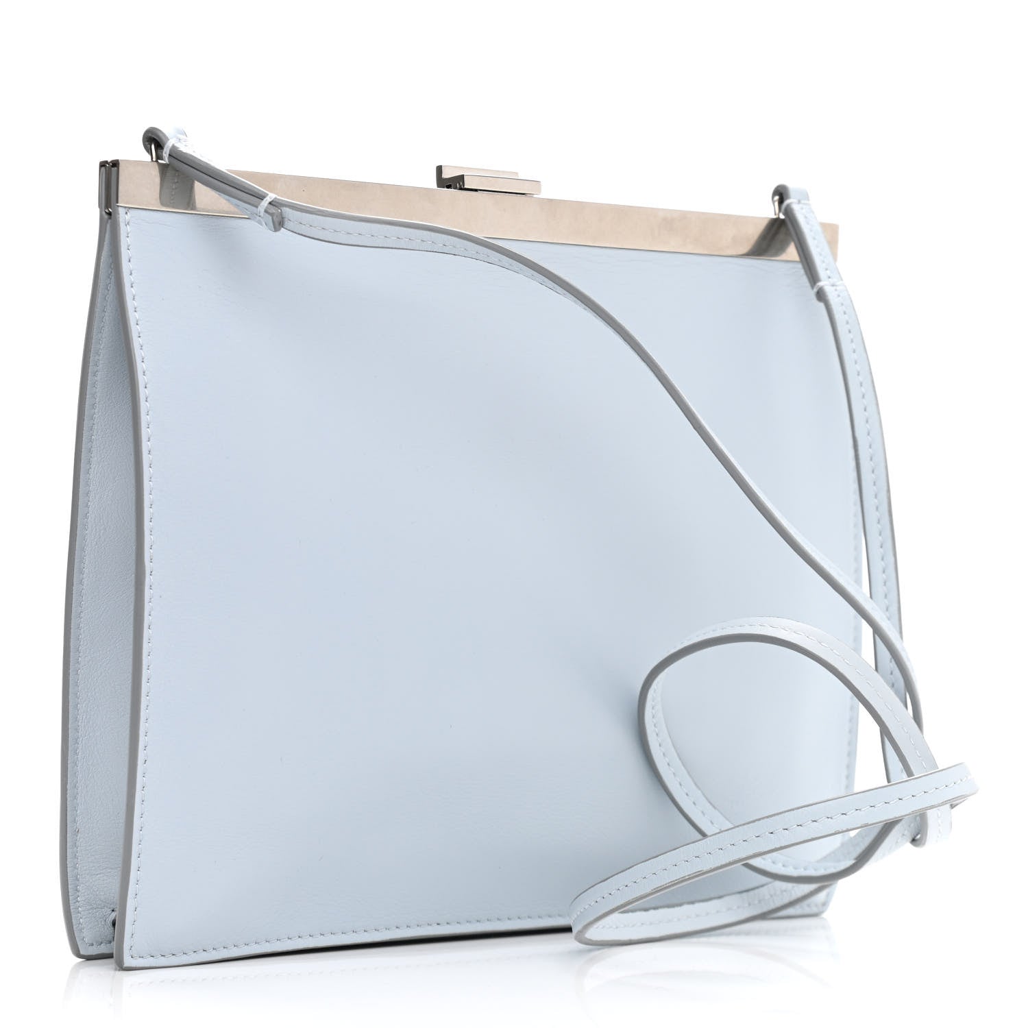 Celine Smooth Calfskin Mini Clasp Bag Medium Blue 3 of 9