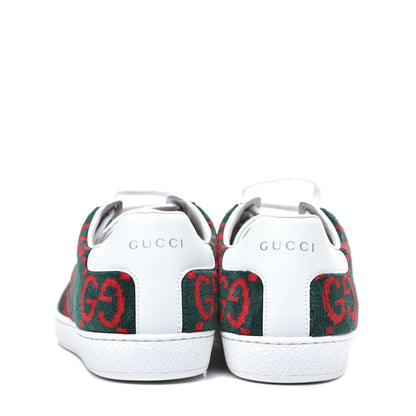 Gucci Terry Cloth GG Monogram Web Womens Ace Sneakers 39 Green Red 5 of 10