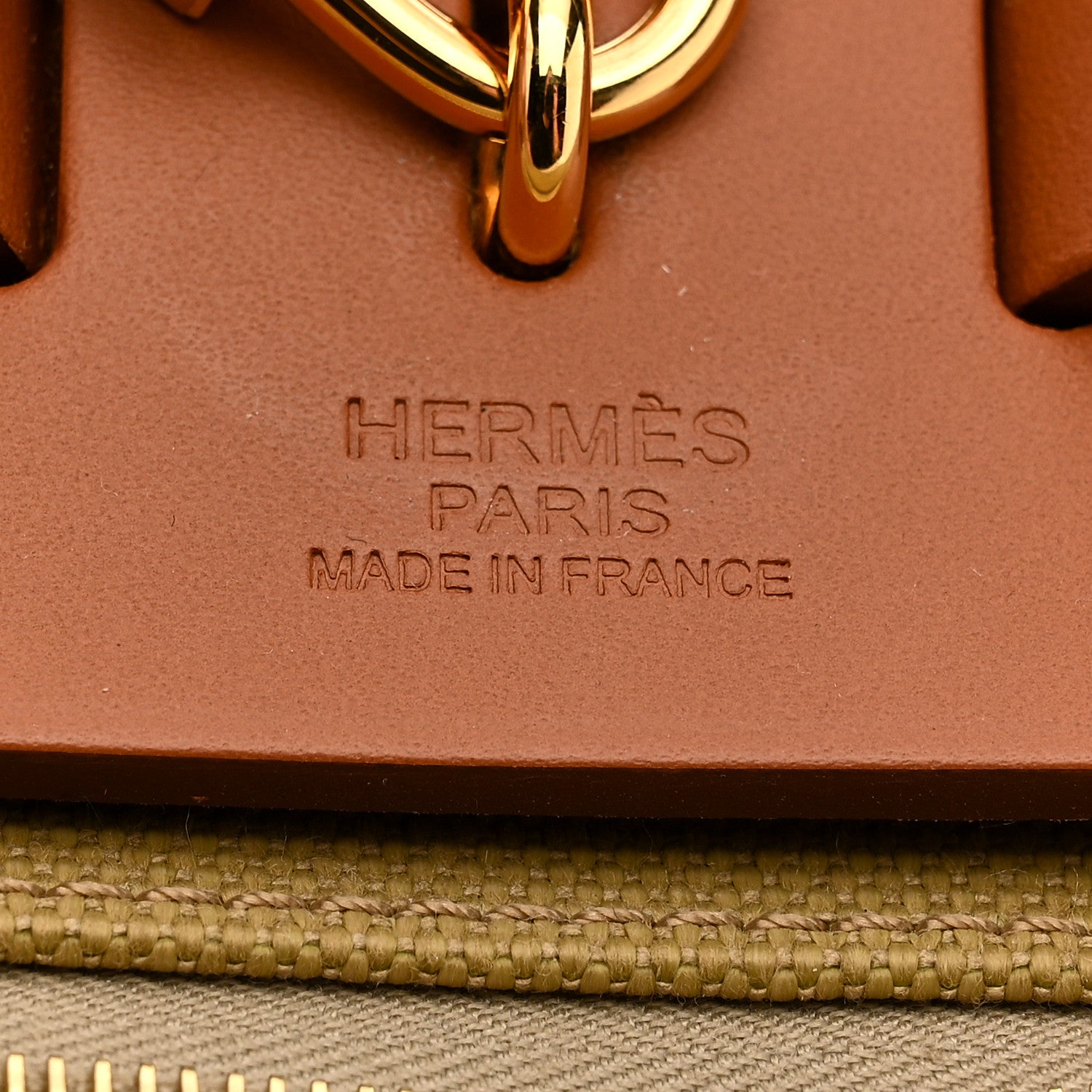Hermes Military Toile Vache Hunter Herbag Zip Retourne 31 PM Poussiere Fauve 7 of 12