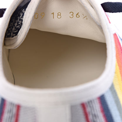 Christian Dior Canvas Rainbow Embroidered Womens Walk'N'Dior Low Top Sneakers 36.5 Multicolor 7 of 12