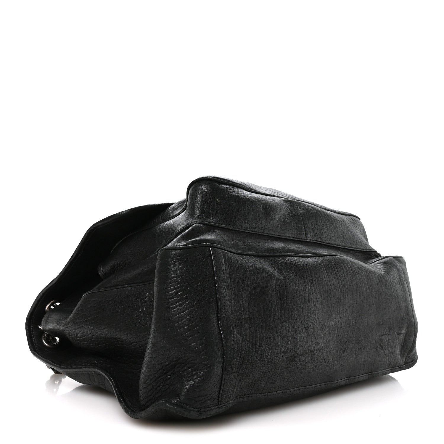 Saint Laurent Grained Lambskin Monogram Oversized Niki Chain Satchel Black 3 of 10