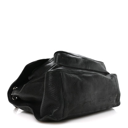 Saint Laurent Grained Lambskin Monogram Oversized Niki Chain Satchel Black 3 of 10