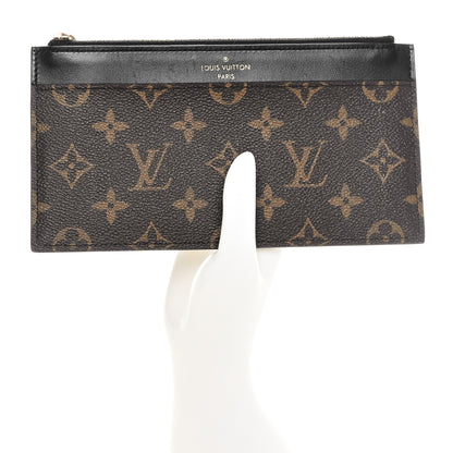 Louis Vuitton Monogram Slim Purse Black 2 of 7