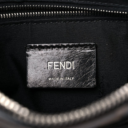 Fendi Vitello Century Bi-Color FF 1974 Embossed Messenger Maya Black 6 of 9