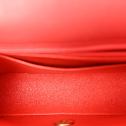 Chanel Lambskin Quilted Mini Rectangular Flap Red 5 of 12