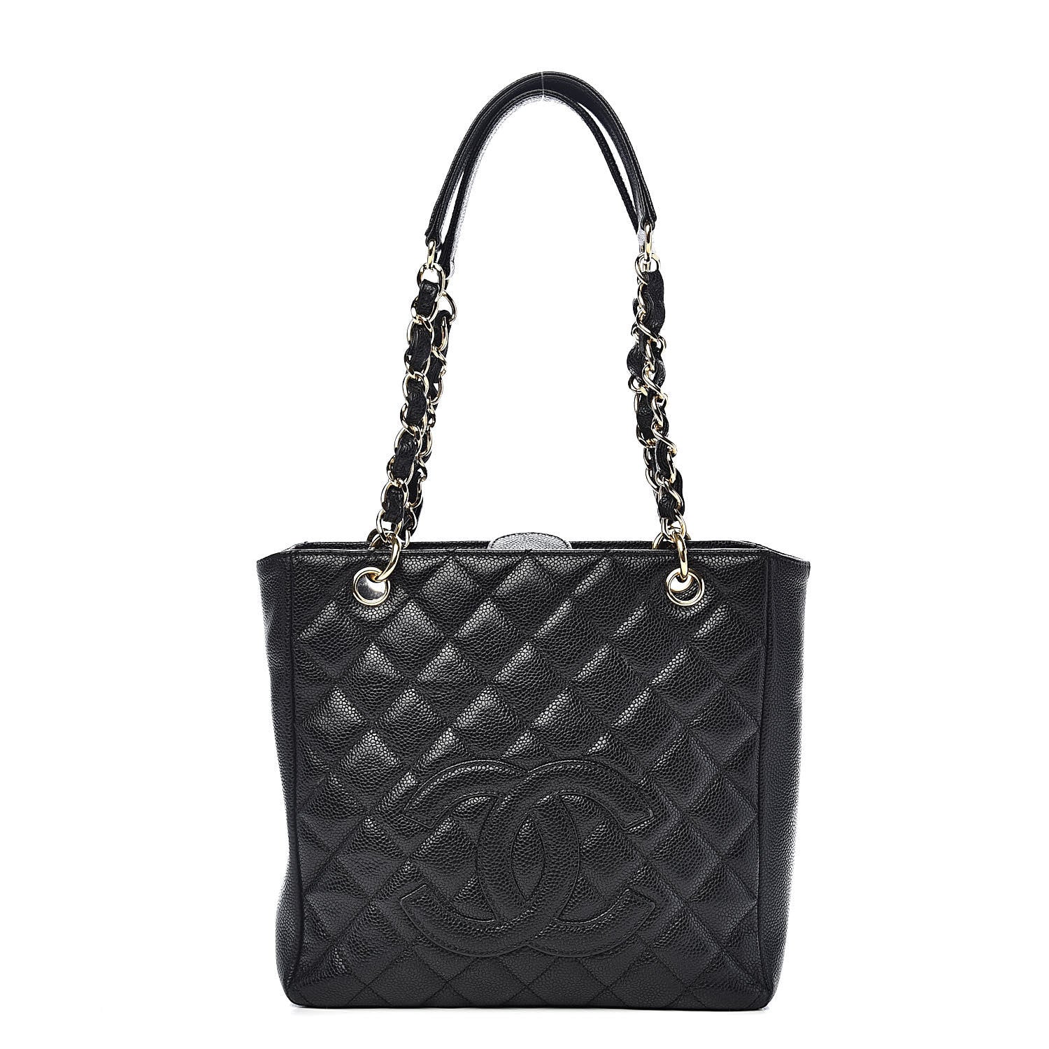 Chanel Caviar Quilted Petit Shopping Tote PST Black 1 of 12