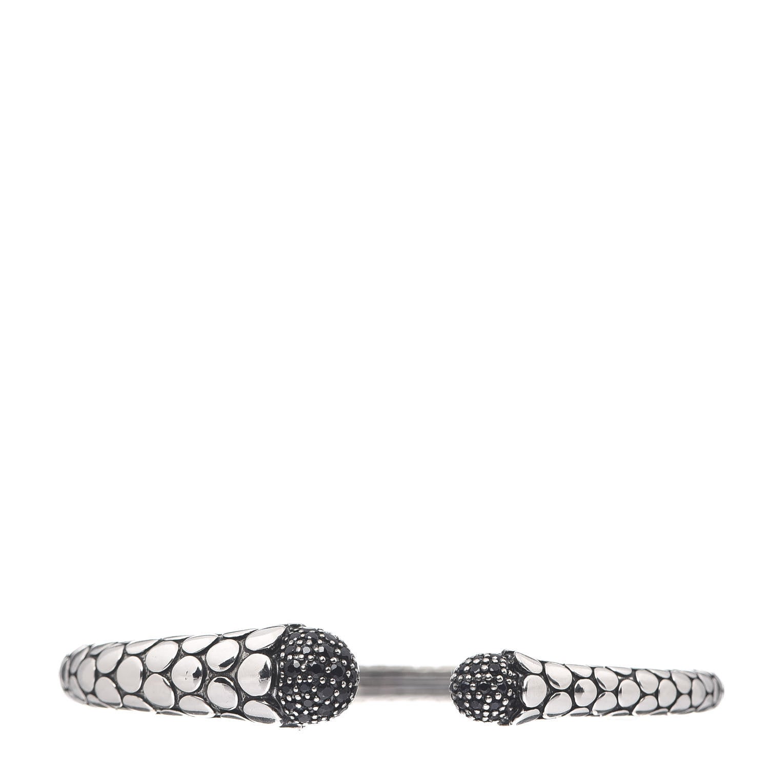 John Hardy Sterling Silver Black Sapphire Dot Cuff Bracelet 1 of 4