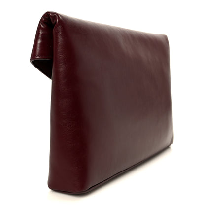 Saint Laurent Lambskin Large Cassandre Envelope Pouch Dark Ruby 3 of 8