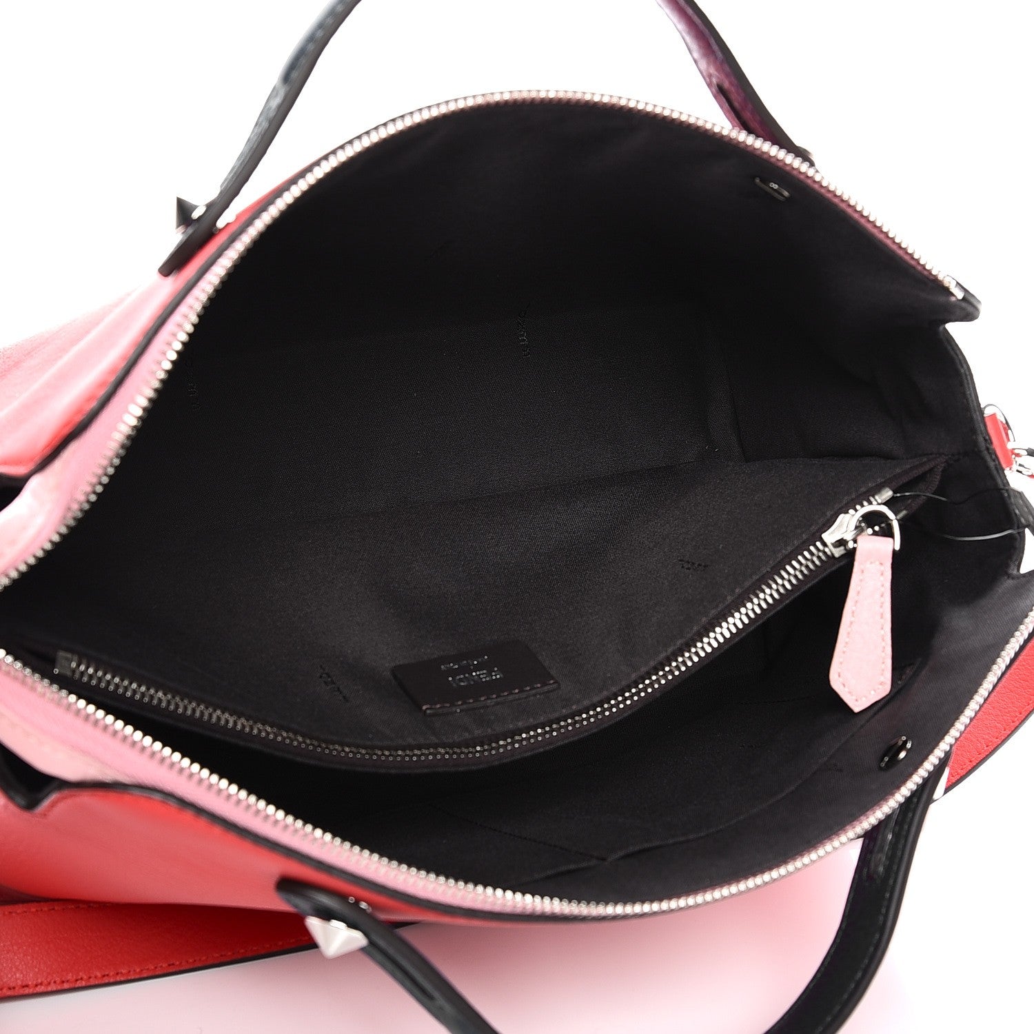 Fendi Vitello Dolce 4 Color Large By The Way Boston Bag Caipiroska Blue Multicolor 5 of 9