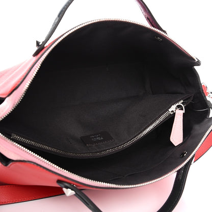 Fendi Vitello Dolce 4 Color Large By The Way Boston Bag Caipiroska Blue Multicolor 5 of 9