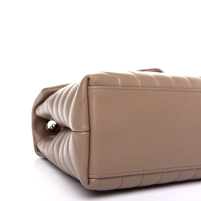 Saint Laurent Calfskin Y Quilted Monogram Medium Loulou Chain Satchel Dark Beige 6 of 11