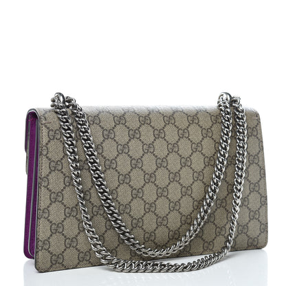 Gucci GG Supreme Monogram Suede Small Dionysus Shoulder Bag Purple 3 of 11
