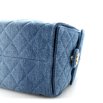 Chanel Washed Denim Quilted Small Chanel 25 Handbag Blue 10 of 10