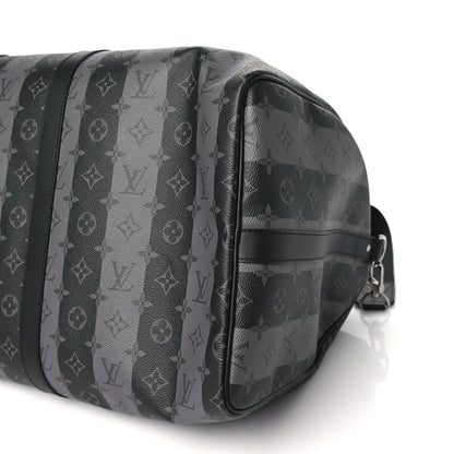 Louis Vuitton X NIGO Monogram Eclipse Stripes LV Keepall Bandouliere 50 8 of 8
