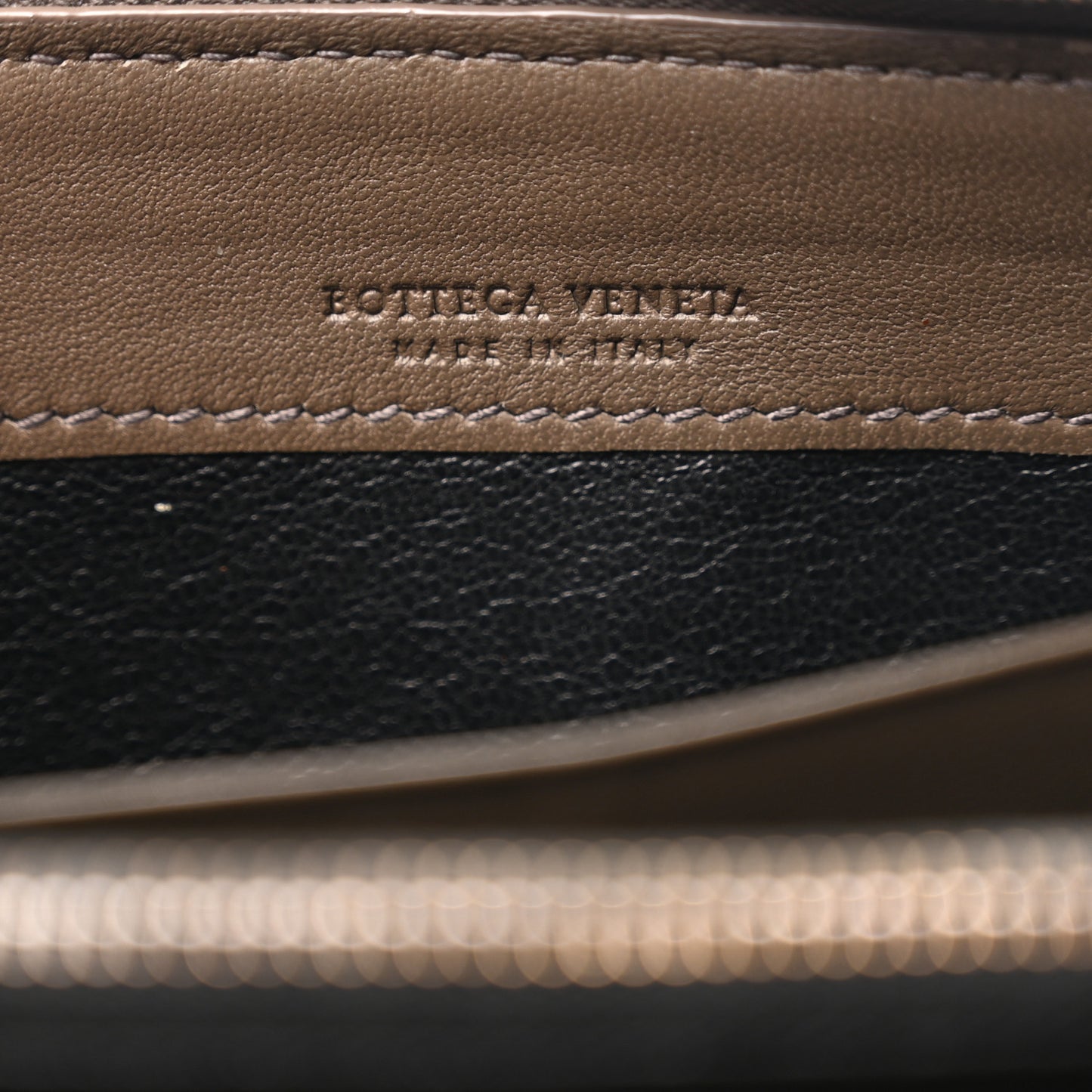 Nappa Intrecciato Zip Around Wallet Mud