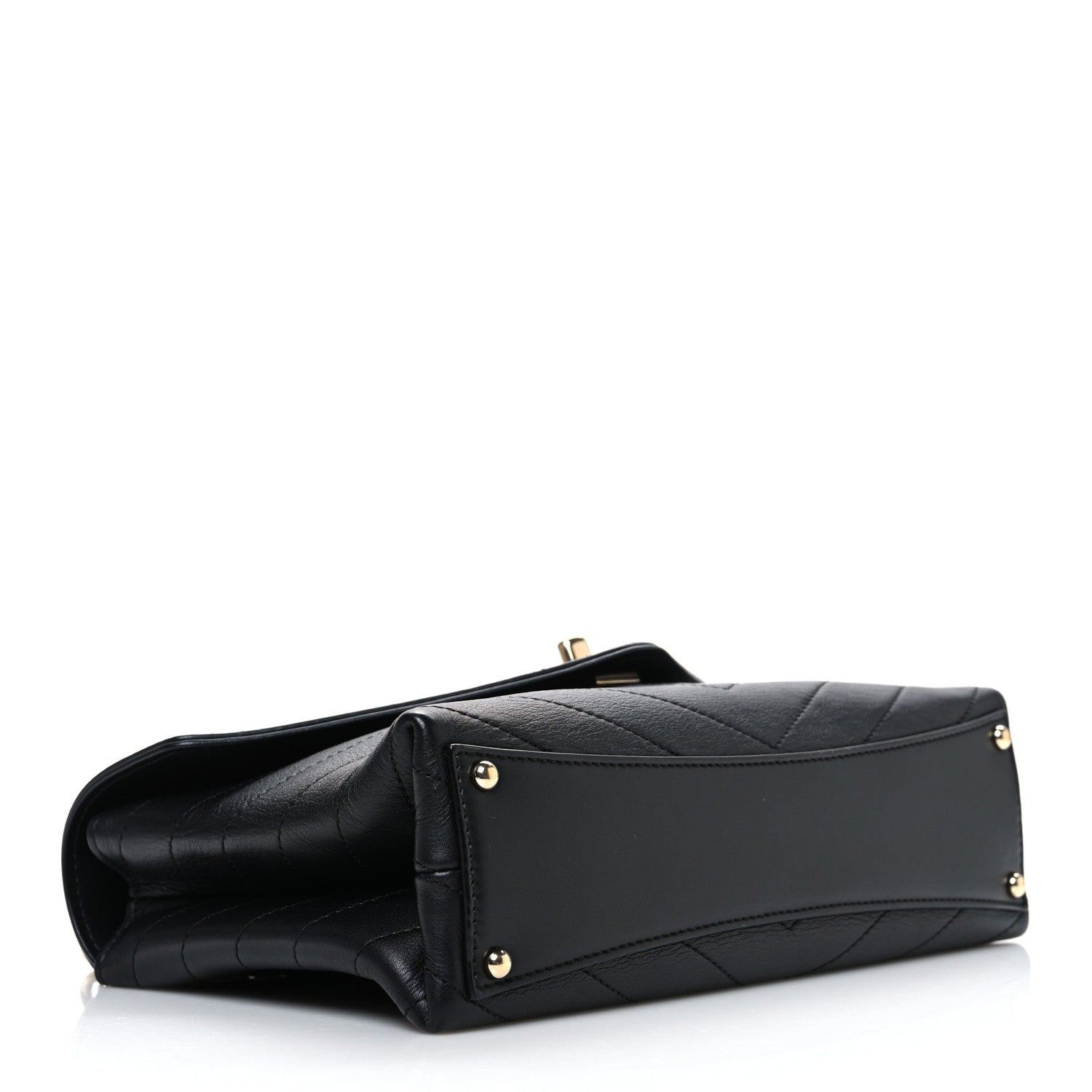 Chanel Lambskin Chevron Stitched Medium Envelope Flap Black 4 of 10