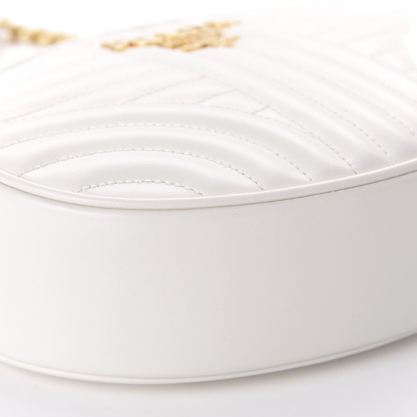 Soft Calfskin Impunture Diagramme Chain Crossbody White