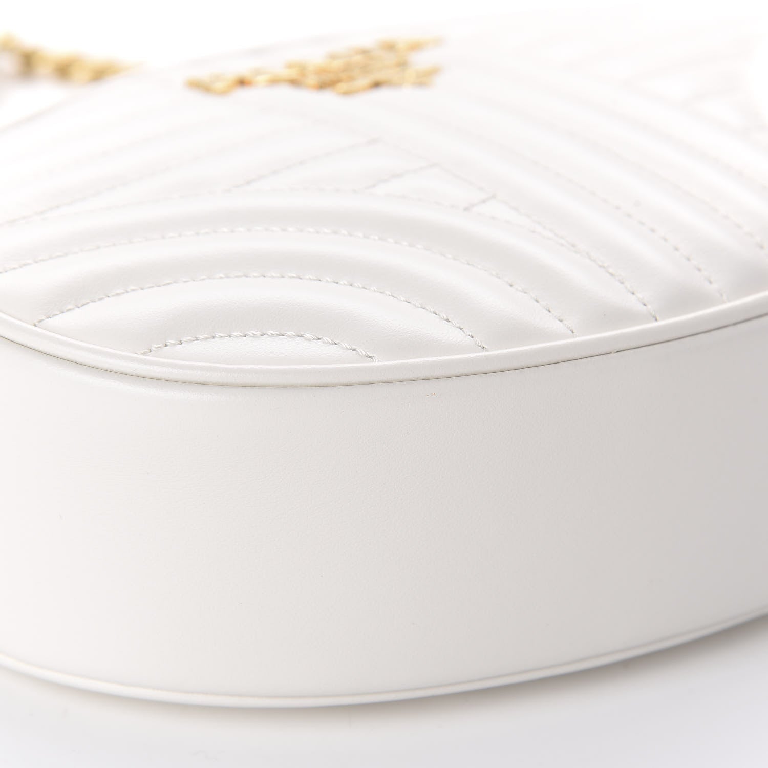 Prada Soft Calfskin Impunture Diagramme Chain Crossbody White 6 of 9