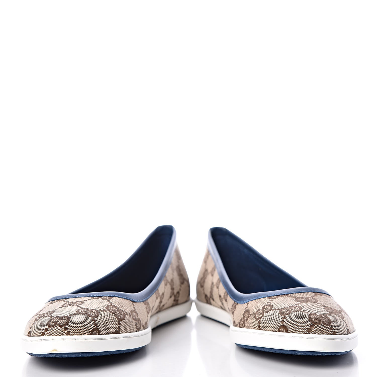 Gucci Monogram Ballet Flats 37 Blue 5 of 15