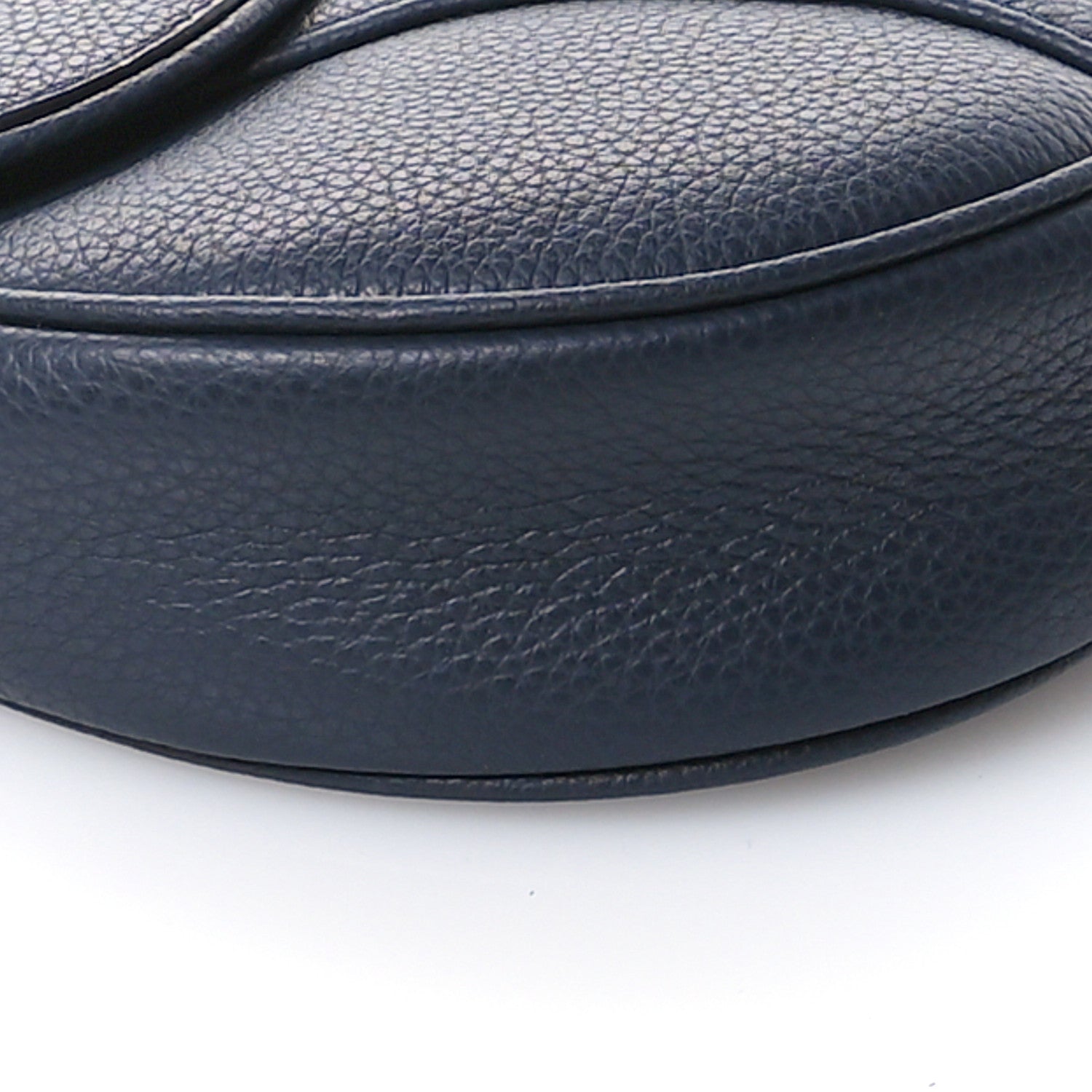 Christian Dior Grained Calfskin Mens Saddle Bag Navy Blue 8 of 9