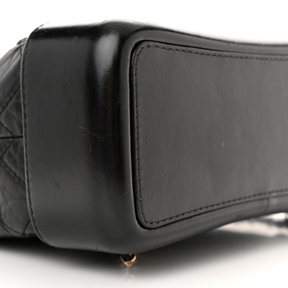 Chanel Aged Calfskin Quilted Small Gabrielle Backpack Black 9 of 16