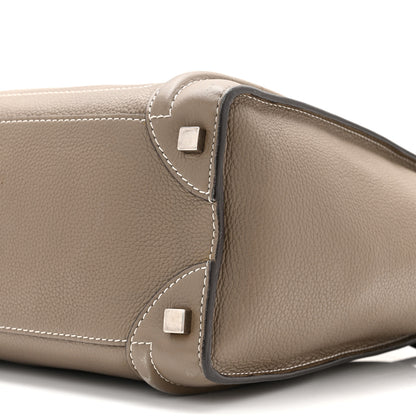 Celine Drummed Calfskin Micro Luggage Souris 9 of 9