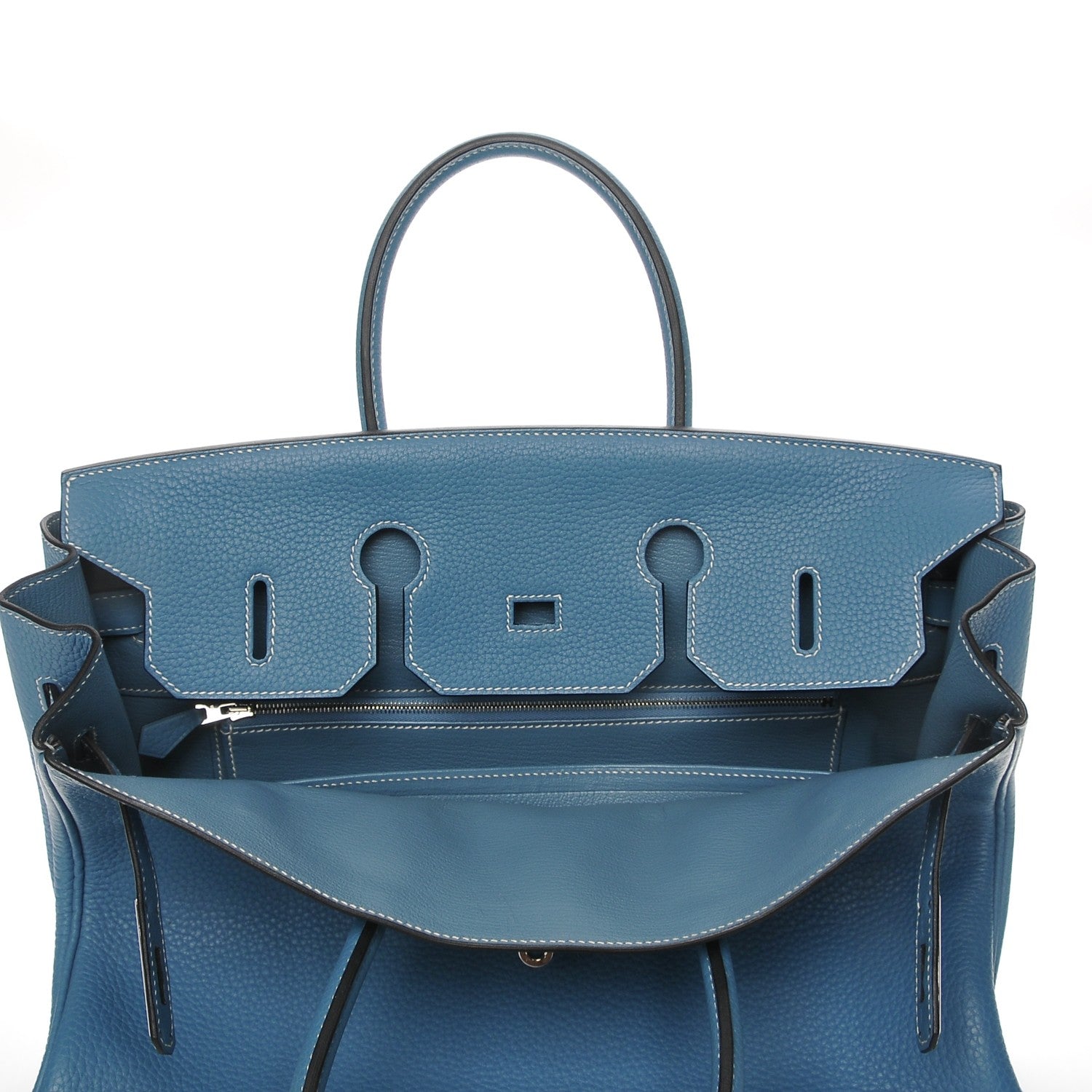 Hermes Taurillon Clemence Birkin 35 Blue Jean 27 of 27