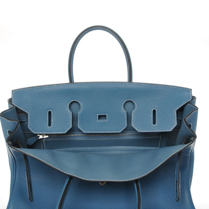 Hermes Taurillon Clemence Birkin 35 Blue Jean 27 of 27