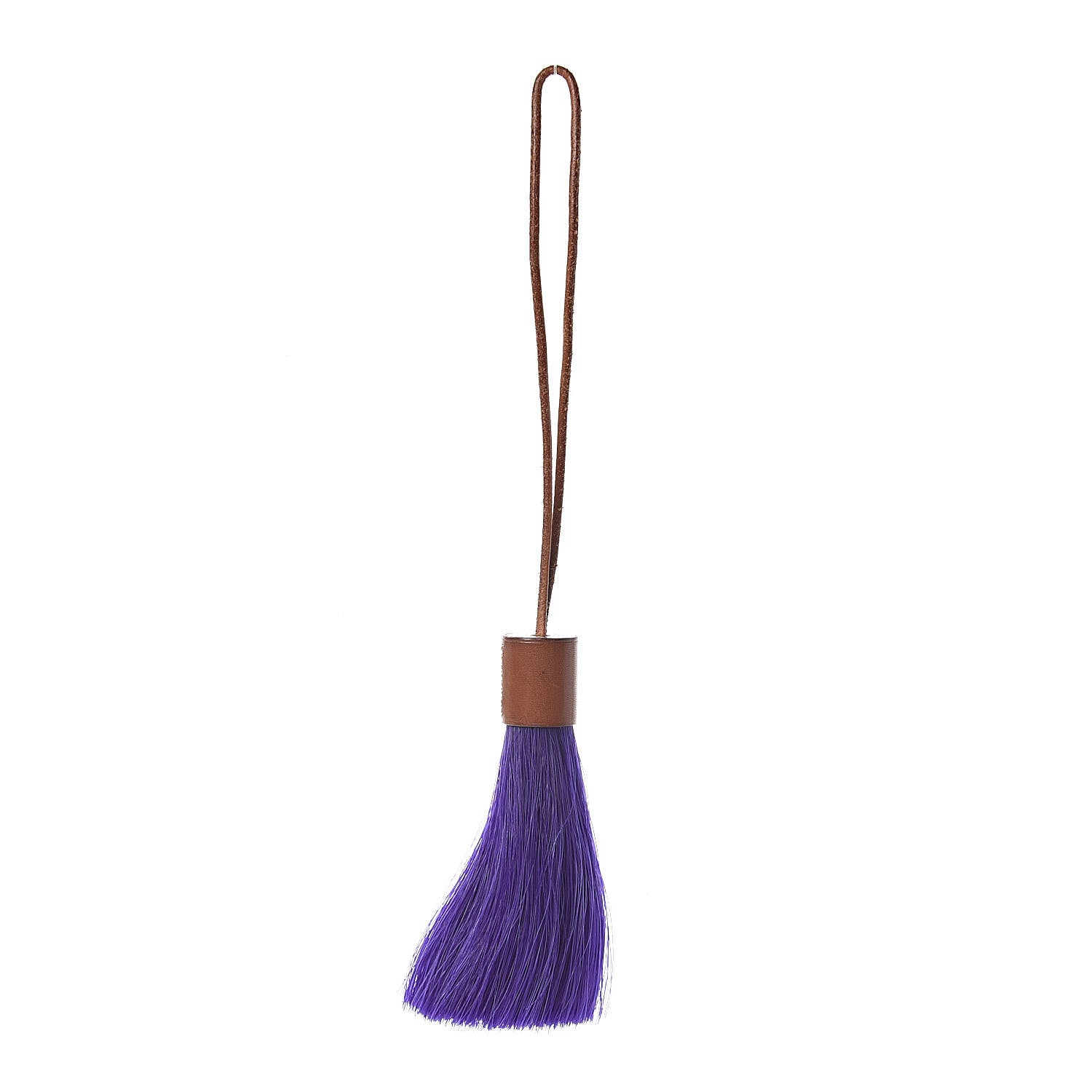 Hermes Horse Hair Barenia Tassel Bag Charm Purple 1 of 3