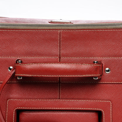 Prada Saffiano Trolley Luggage Fuoco 9 of 10