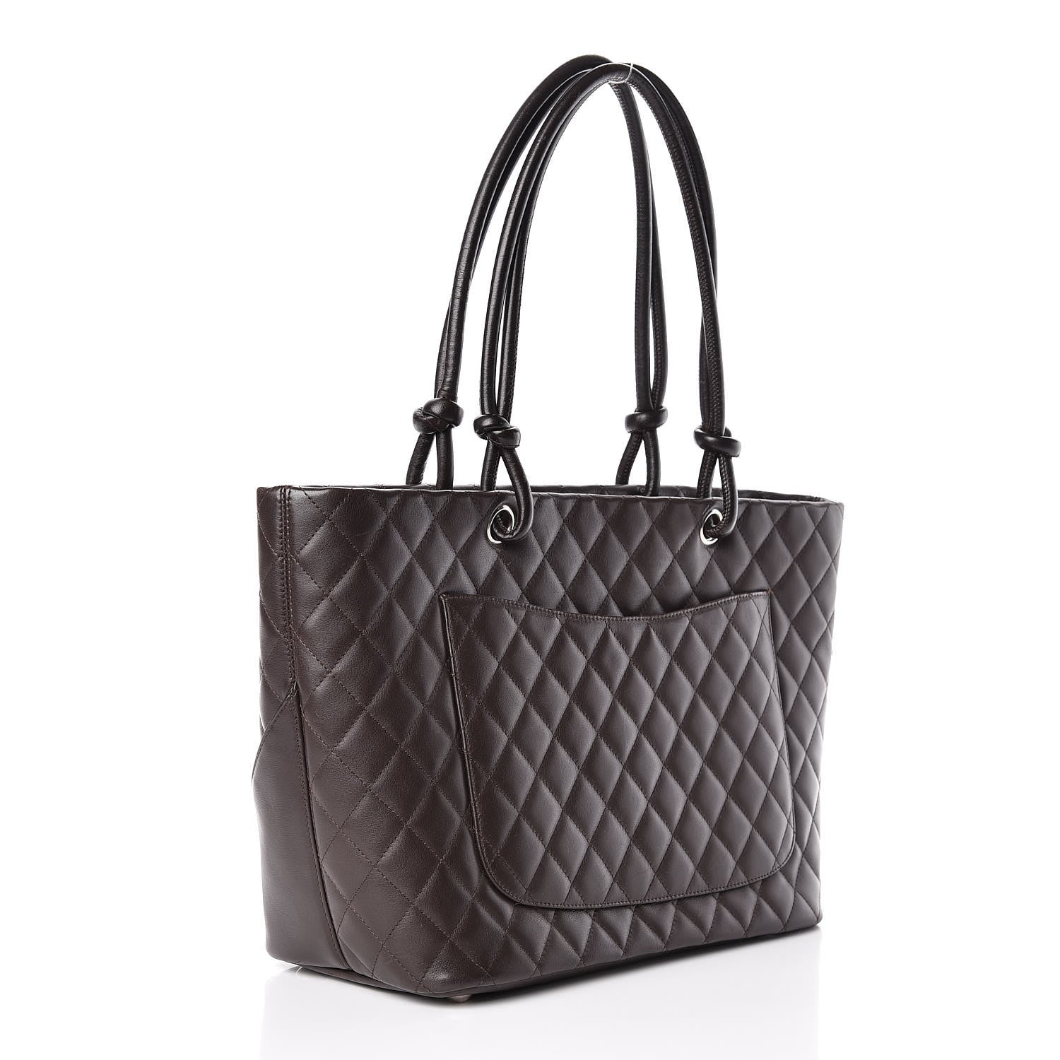 Chanel Calfskin Quilted Large Cambon Tote Brown 3 of 24