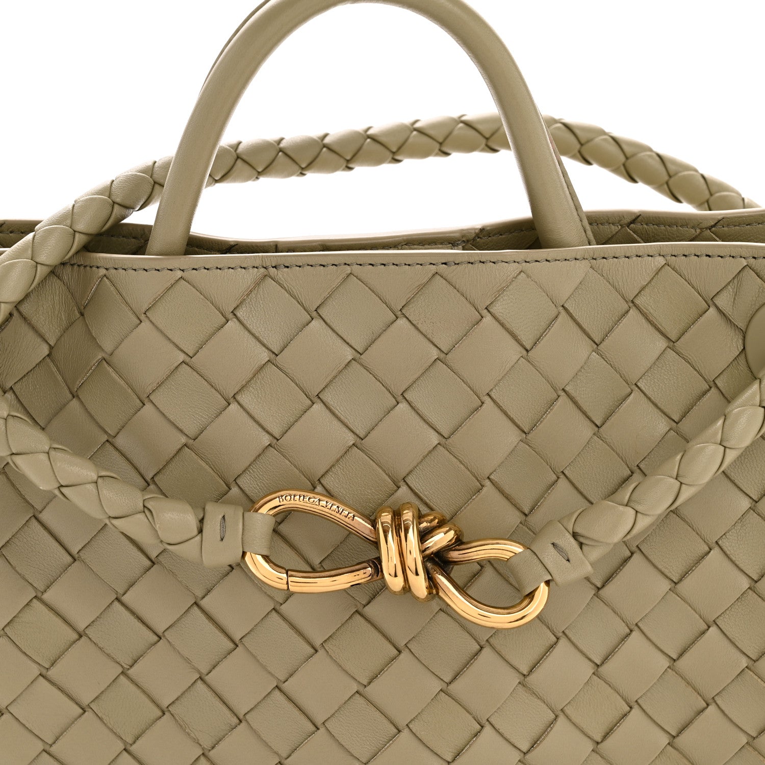 Bottega Veneta Nappa Intrecciato Medium Andiamo Shoulder Bag Travertine 7 of 12