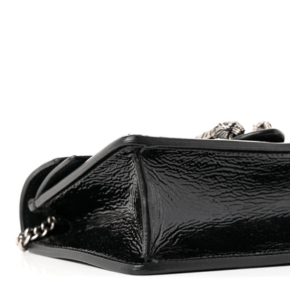 Gucci Crinkled Patent Super Mini Dionysus Shoulder Bag Black 9 of 11