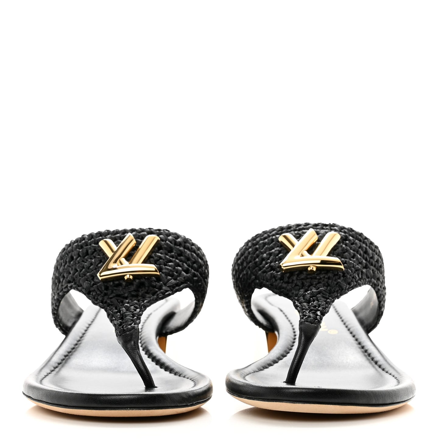 Raffia Dita Thong Sandal 40 Black