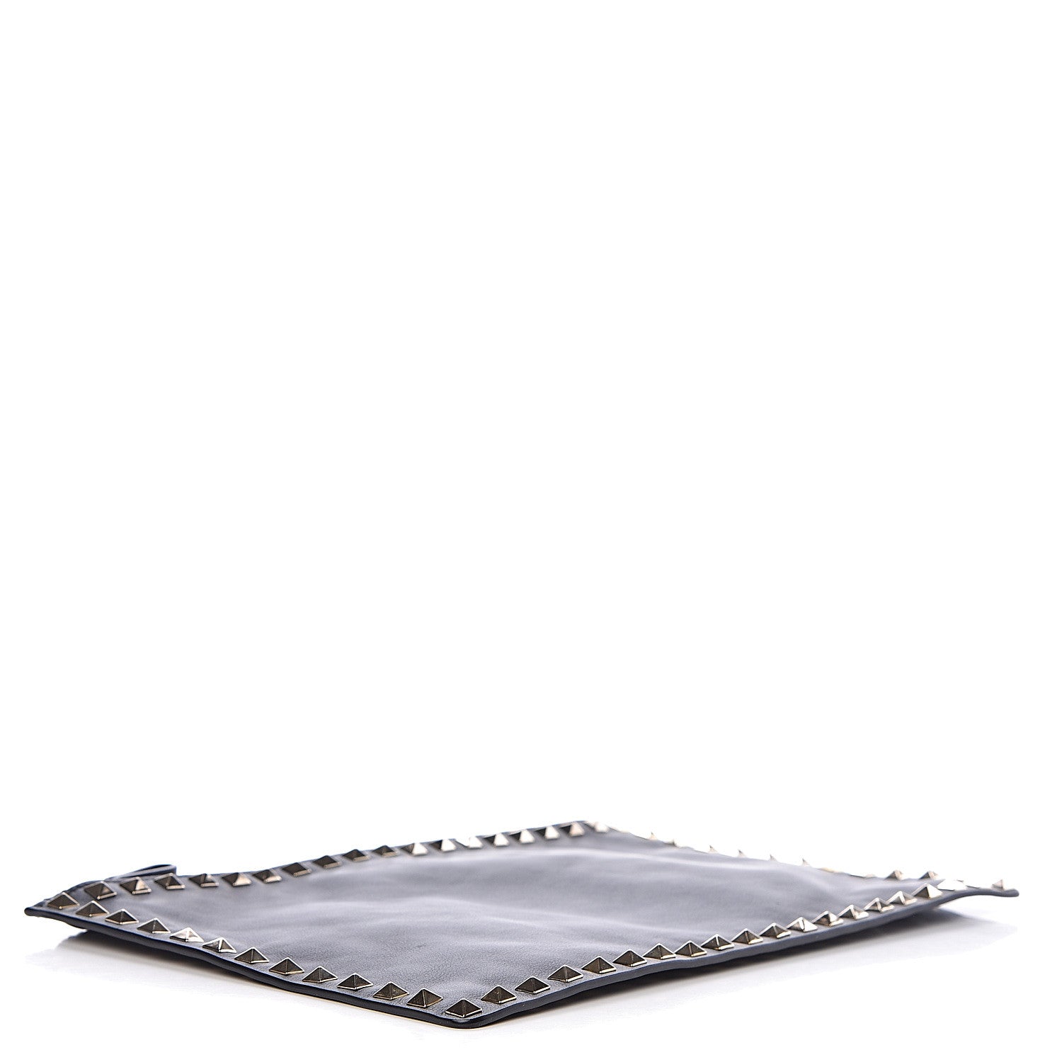 Valentino Garavani Vitello Large Rockstud Zip Pouch Black 4 of 6