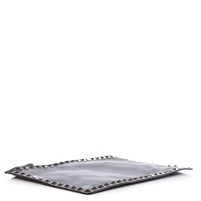 Valentino Garavani Vitello Large Rockstud Zip Pouch Black 4 of 6