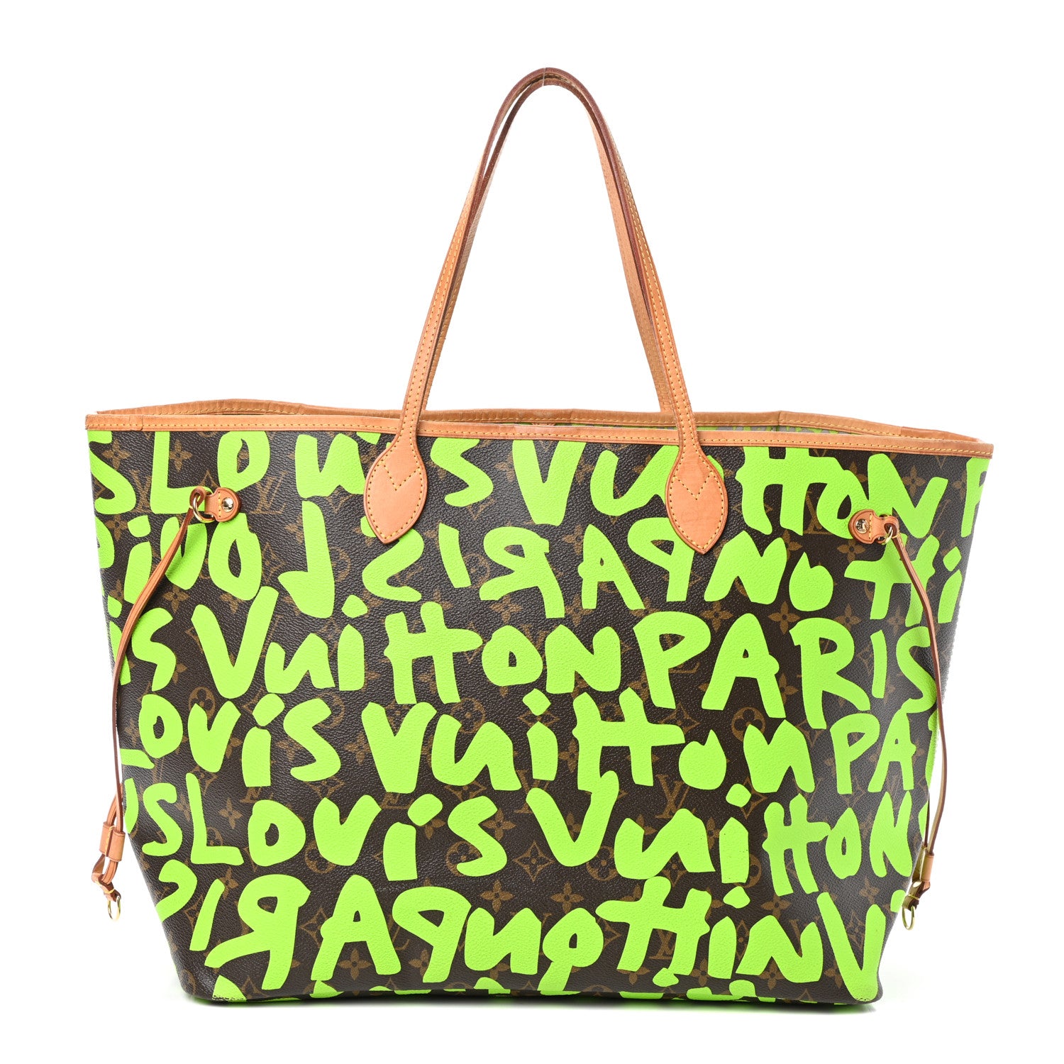 Louis Vuitton Monogram Graffiti Neverfull GM Green 1 of 9