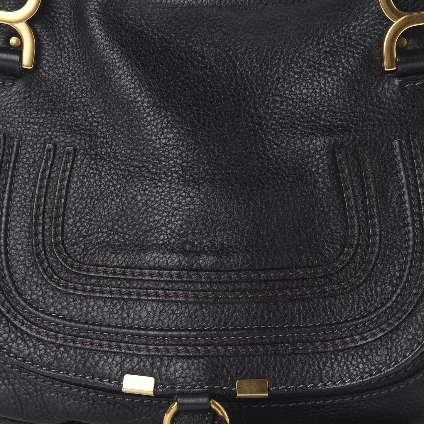 Calfskin Medium Marcie Satchel Black