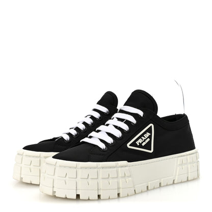 Prada Re-Nylon Gabardine Triangle Logo Double Wheel 50mm Sneakers 38.5 Black 2 of 8