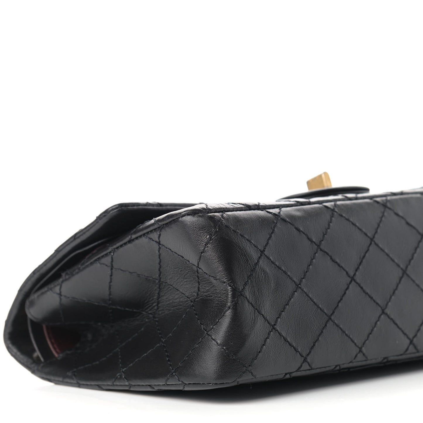 Aged Calfskin Quilted 2.55 Reissue 225 Flap Black